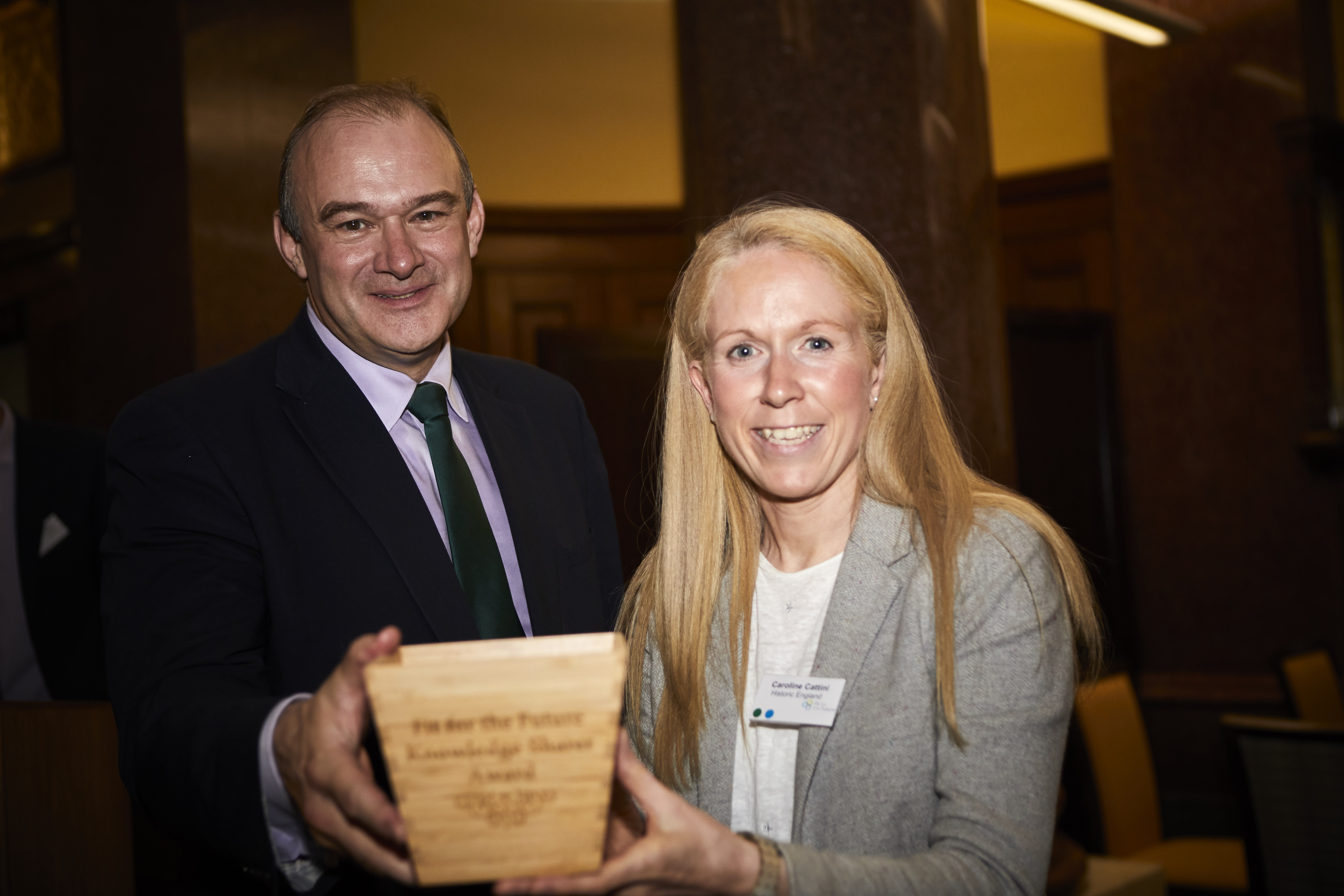 Caroline Cattit accepts KnowledgeChsrer Award Fit for the Future